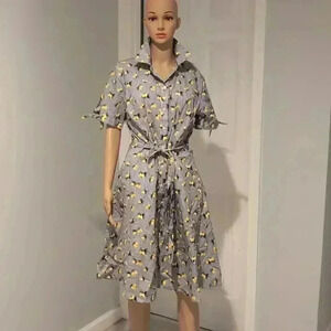 Chloe Rene cotton  dress lemons